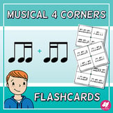 Flashcards with 4 Corners/Section - Standard Notation Reproducible PDF